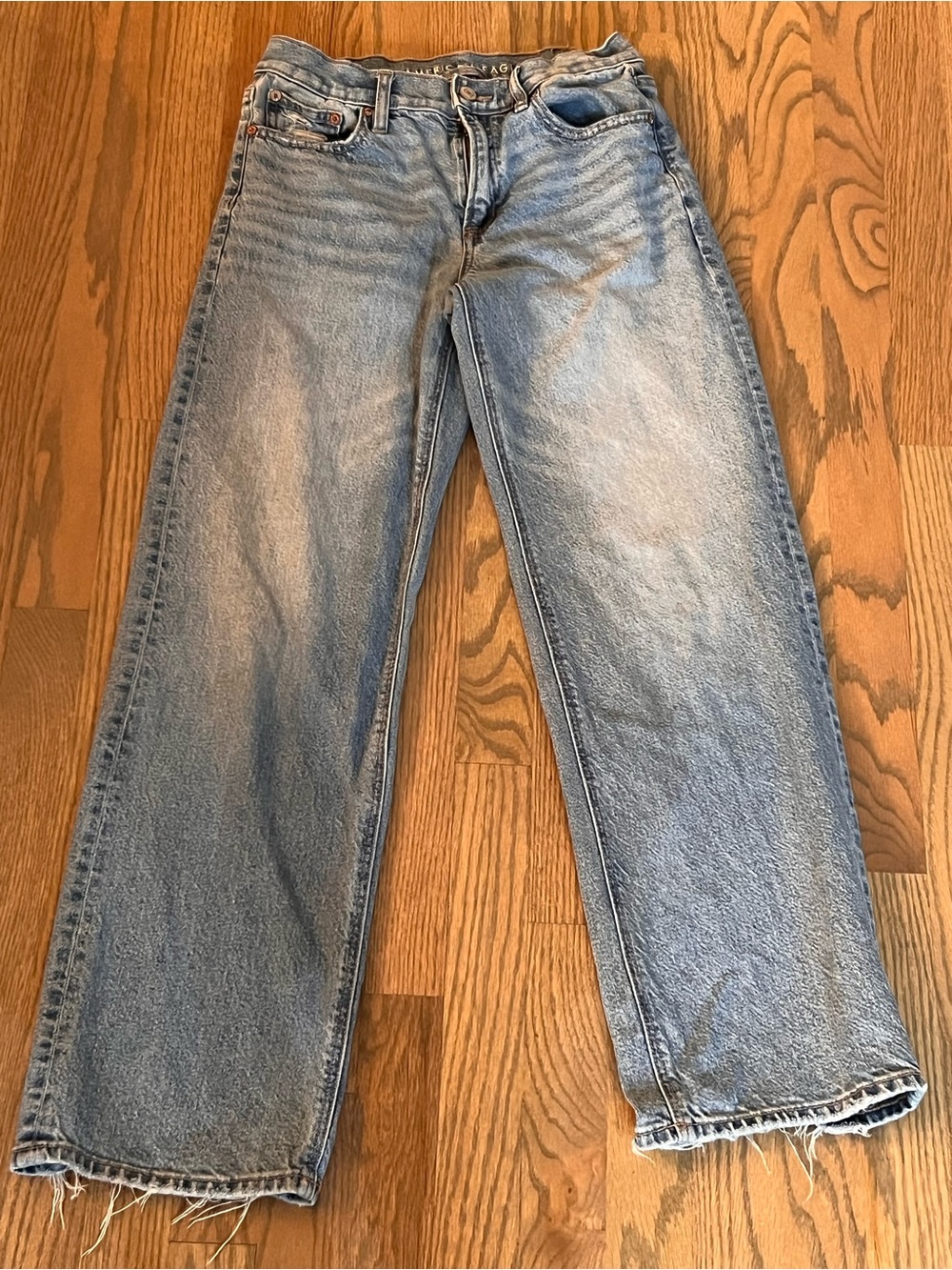 American Eagle Light Blue Straight-Leg Jeans